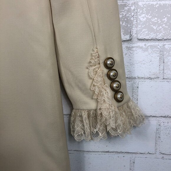 GUCCI Women's $4300 Ivory Embroidered Cady Crepe Wool-Blend Dress sz 42 NWD - Picture 10 of 12